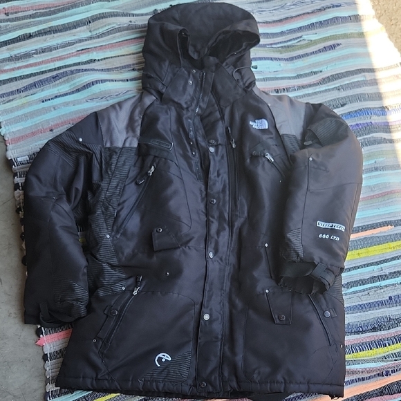 The North Face Steep Tech Black and Gray Insulated Ski Snowboard Jacket Mens 3XL - Picture 2 of 8